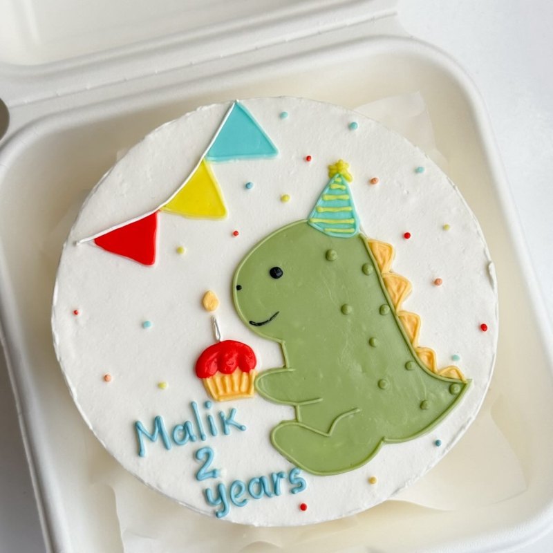 Uşaq bento tortu «Dinozavr Malik 2 years»