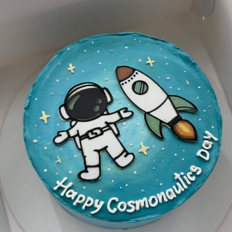Бенто-торт с фото «Kosmonavt»