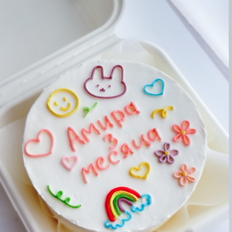 Uşaq bento tortu «Göy qurşağı Amira»
