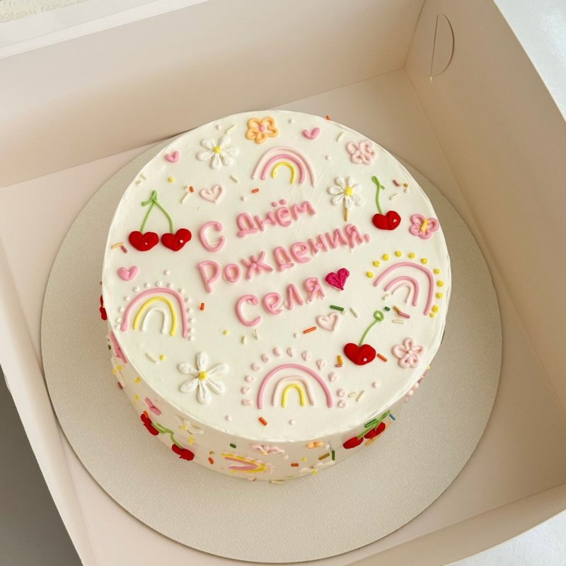 Kids bento cake «Göy qurşağı Selya»