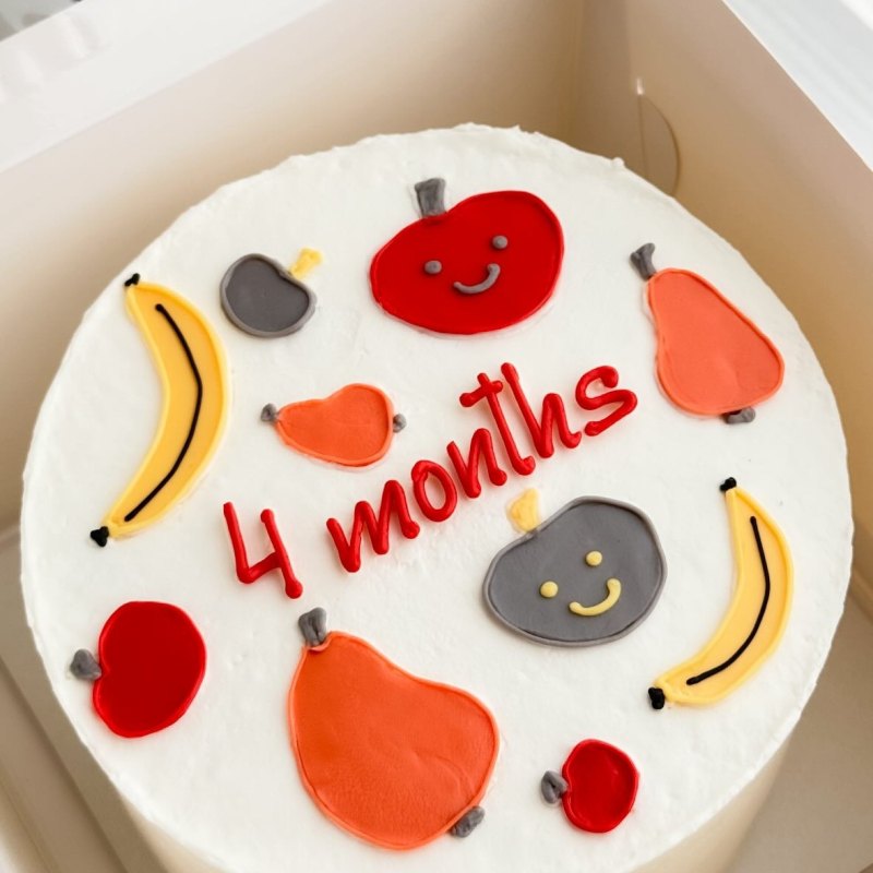 Детский бенто-торт «Meyvələr 4 months»