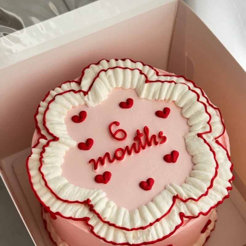 Детский бенто-торт «Ürəklər 6 months»