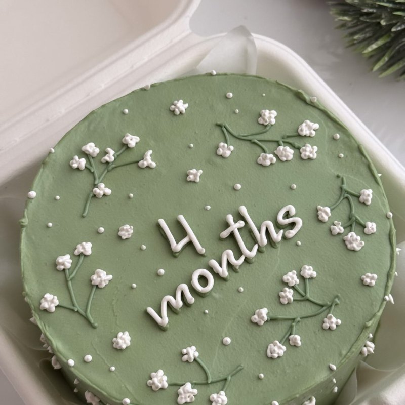 Детский бенто-торт «Yaşıl 4 months»