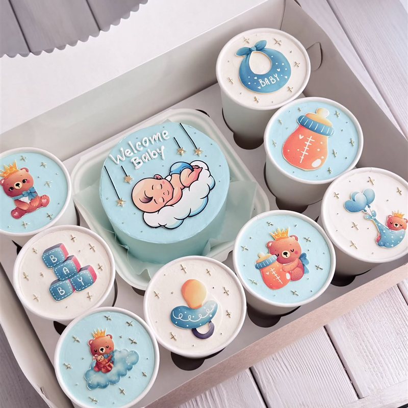 Cake to go — Baby born