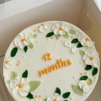 Uşaq bento tortu «Çiçəklər 12 months»