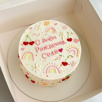 Kids bento cake «Göy qurşağı Selya»