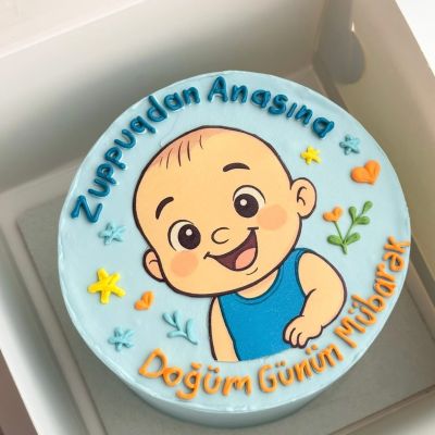 Uşaq bento tortu «Körpə Doğum Günün»