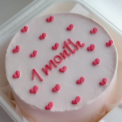 Детский бенто-торт «Ürəklər 1 month»