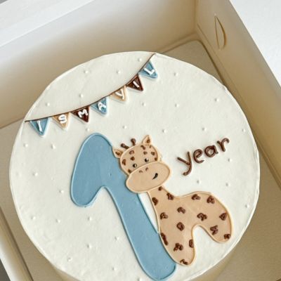 Uşaq bento tortu «Zürafə 1 year»